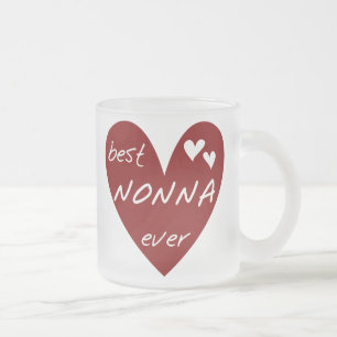 Rotes Herz beste Nonna überhaupt T - Mattglastasse