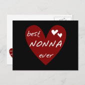 Rotes Herz beste Nonna überhaupt T - Postkarte (Vorne/Hinten)