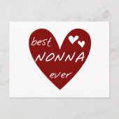 Rotes Herz beste Nonna überhaupt T - Postkarte (Vorderseite)