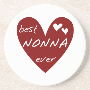 Rotes Herz beste Nonna überhaupt T-Shirts Geschenk Untersetzer