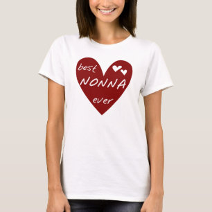 Rotes Herz beste Nonna überhaupt T - T-Shirt