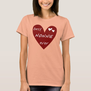 Rotes Herz beste Nonnie überhaupt T - Shirts und