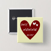 Rotes Herz beste Nonnie überhaupt T - Shirts und Button (Vorne & Hinten)