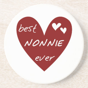 Rotes Herz beste Nonnie überhaupt T-Shirts und Ges Getränkeuntersetzer