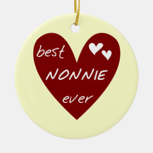 Rotes Herz beste Nonnie überhaupt T - Shirts und Keramikornament