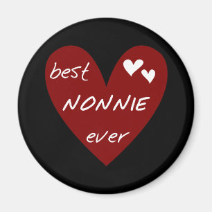 Rotes Herz beste Nonnie überhaupt T - Shirts und Magnet