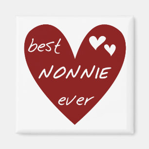 Rotes Herz beste Nonnie überhaupt T - Shirts und Magnet