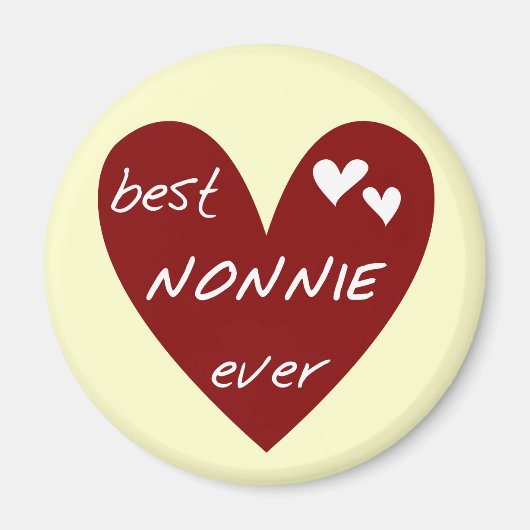 Rotes Herz beste Nonnie überhaupt T - Shirts und Magnet (Vorne)