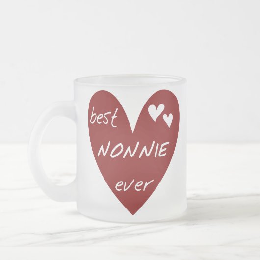 Rotes Herz beste Nonnie überhaupt T - Shirts und Mattglastasse (Links)