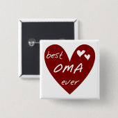 Rotes Herz beste Oma überhaupt T - Shirts und Button (Vorne & Hinten)