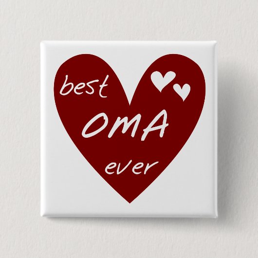 Rotes Herz beste Oma überhaupt T - Shirts und Button (Vorderseite)