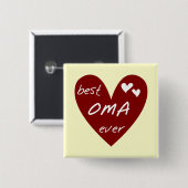 Rotes Herz beste Oma überhaupt T - Shirts und Button (Vorne & Hinten)