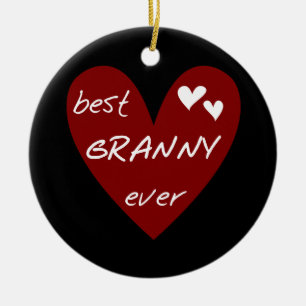 Rotes Herz-beste Oma-überhaupt T-Shirts und Keramikornament