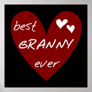 Rotes Herz-beste Oma-überhaupt T-Shirts und Poster