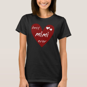 Rotes Herz-beste überhaupt T-Shirts Mimi und