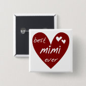 Rotes Herz-beste überhaupt T-Shirts Mimi und Button (Vorne & Hinten)
