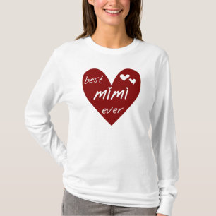 Rotes Herz-beste überhaupt T-Shirts Mimi und Gesch