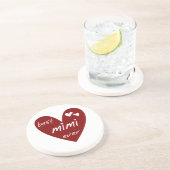 Rotes Herz-beste überhaupt T-Shirts Mimi und Gesch Getränkeuntersetzer (Seite)