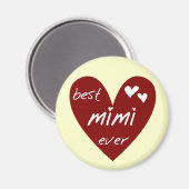 Rotes Herz-beste überhaupt T-Shirts Mimi und Magnet (Vorderseite/Rückseite)