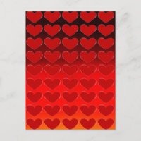 Rotes Herz Bezaubernder Pop Liebe Postkarte