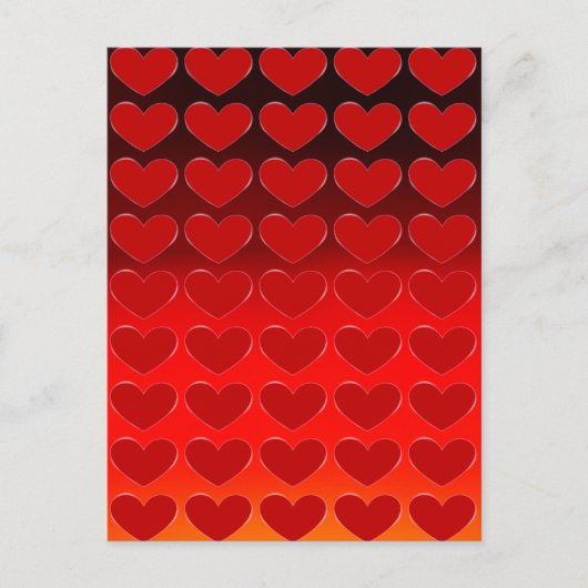 Rotes Herz Bezaubernder Pop Liebe Postkarte (Vorderseite)