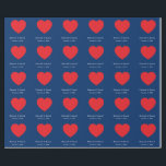 Rotes Herz Blau Moderne Minimalistische Hochzeit Geschenkpapier<br><div class="desc">Sie können die Schriftarten und Farben leicht ändern. Sie können auch Ihr Logo und das Hintergrundbild nach Belieben hinzufügen.</div>