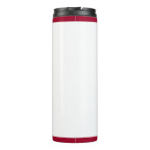 Rotes Herz Bloral Minimalistisch Moderner Valentin Thermosbecher (Rückseite)