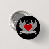 Rotes Herz Button (Vorne & Hinten)
