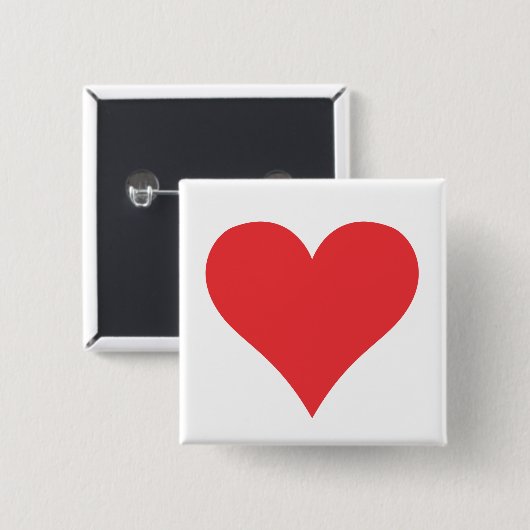 Rotes Herz Button (Vorne & Hinten)