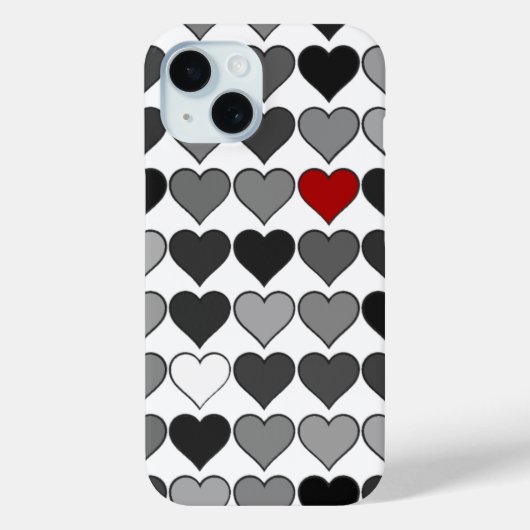 Rotes Herz Case-Mate iPhone Hülle (Rückseite)