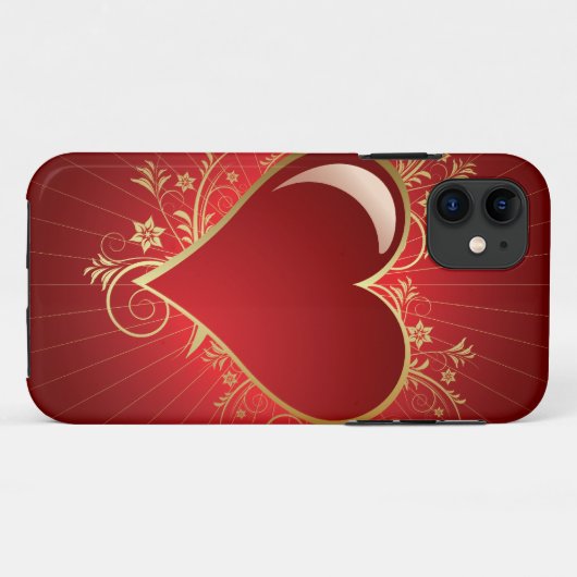 Rotes Herz Case-Mate iPhone Hülle (Rückseite (Horizontal))