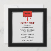 Rotes Herz Cassette Einladung (Rückseite)