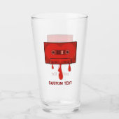 Rotes Herz Cassette Glas (Vorderseite)