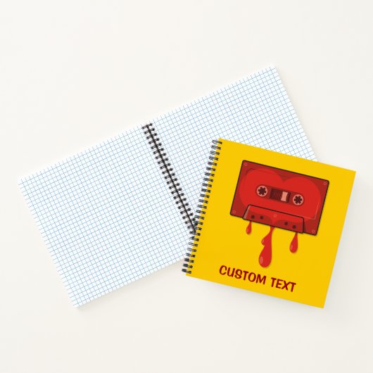 Rotes Herz Cassette Notizblock (Innenseite)