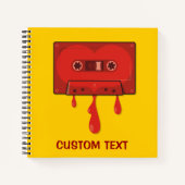 Rotes Herz Cassette Notizblock (Vorderseite)