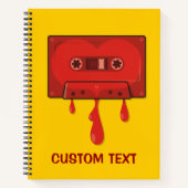 Rotes Herz Cassette Notizblock (Vorderseite)