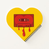 Rotes Herz Cassette Notizbuch (Rückseite)
