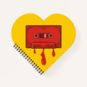 Rotes Herz Cassette Notizbuch (Vorderseite)
