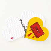 Rotes Herz Cassette Notizbuch (Innenseite)