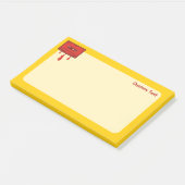 Rotes Herz Cassette Post-it Klebezettel (angewinkelt)