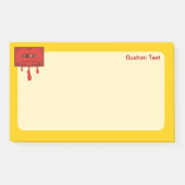 Rotes Herz Cassette Post-it Klebezettel (Vorderseite)