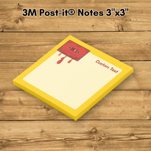 Rotes Herz Cassette Post-it Klebezettel