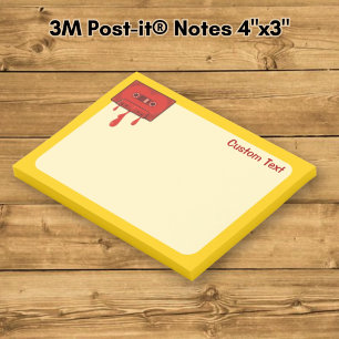 Rotes Herz Cassette Post-it Klebezettel