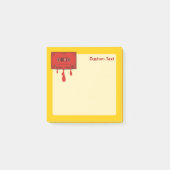Rotes Herz Cassette Post-it Klebezettel (Vorderseite)