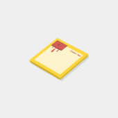 Rotes Herz Cassette Post-it Klebezettel (angewinkelt)