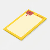 Rotes Herz Cassette Post-it Klebezettel (angewinkelt)