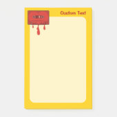 Rotes Herz Cassette Post-it Klebezettel (Vorderseite)