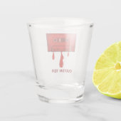 Rotes Herz Cassette Schnapsglas (Rückseite)