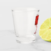 Rotes Herz Cassette Schnapsglas (Links)