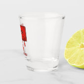 Rotes Herz Cassette Schnapsglas (Rechts)